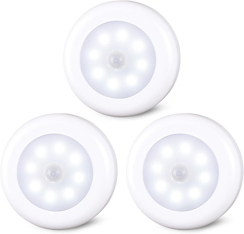 STAR-SPANGLED 3 Pack 3.1 Motion Sensor Lights Indoor AA Battery Operated, Stick