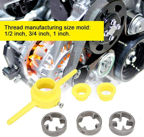 Plastic Pipe Die, PVC Thread Tool Maker NPT Circular Die Set with Excellent Finish and Durability Thread Plumbing Manual Hand Tool by Yanmis