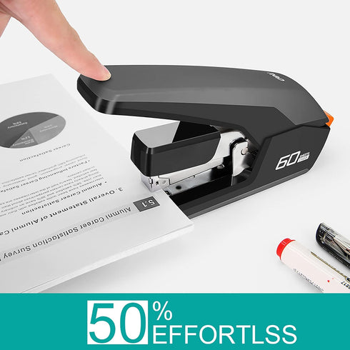 Heavy Duty Stapler, Ergonomic Design, 60 Sheet Capacity (Deli0465)