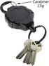 Heavy Duty Retractable Ratchit Keychain Tether Reel for Multiple Keys with Clip, Large Polycarbonate Body