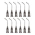 12 Pcs Blunt Tip Dispensing Needles, 16 Gauge 45 Degrees Bent Tips, 1" Luer Elbow Blunt Needle for Oil or Glue