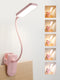 ReinHoo Pink Desk Lamp with Clamp Light,9 Brightness+5 Color Clip on Light,4000mAh Battery