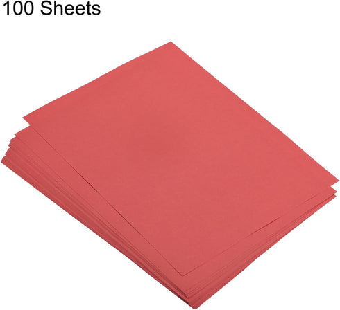 MECCANIXITY 100 Sheets Colored Copy Paper, 8 1/2 Inch, 22lb/80gsm Bright Red for Office Printing, Document Copying