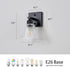 1-Light Dalouguan Bathroom Vanity Light, Black Modern Bathroom Lighting Fixtures with Clear Glass Shade, Farmhouse Wall