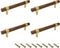 Drawer 5.51"/140mm Pulls Brass Walnut Kitchen Wardrobe Cabinet Hardware Pull Handle with