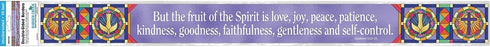 Barker Creek Double-Sided Spiritual Border with Inspirational Verse, Fruit of The Spirit, 3” x 35’ for Bulletin Boards