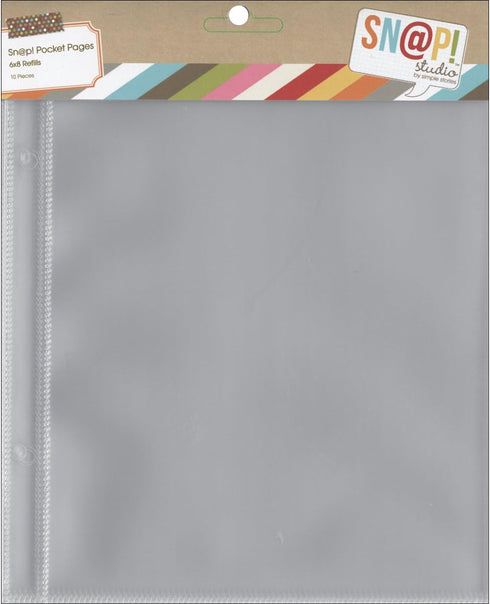 Sn@p! Pocket Pages for 6"X8" Binders, 10/Pkg, (1) 6"X8" Pocket