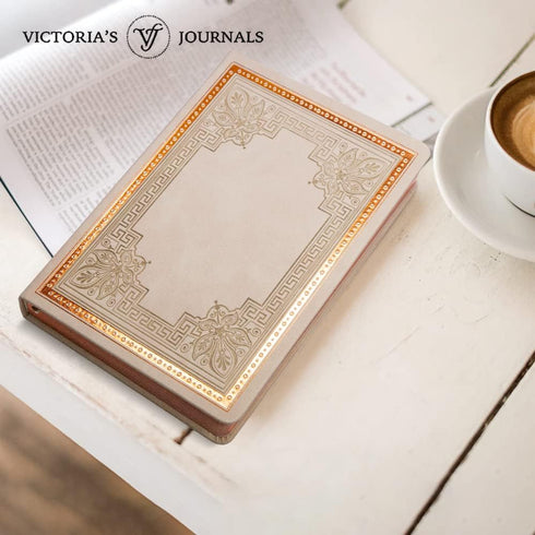 Leatherette Vintage Journal, Hard Cover, Lined Notebook, Old Looking Travel Diary, A5 Size (5.7'' x 8.1'')