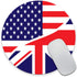 Gaming Mouse Pad Custom, USA American Flag and Union Jack British Flag Design Non-Slip Rubber Mousepad