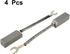 uxcell 4Pcs Carbon Brushes, 32mmx10mmx10mm Graphite for Electric Motor and Power Tool Replacement Parts
