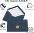 50 4x6, 2 AZAZA Bulk Thank You Cards with Envelopes Navy Blue Thank You Cards Minimalistic Designs, Funeral Thank You