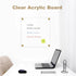 Clear Acrylic Dry Erase Board, 12" X 12" Golden Non-Magnetic Frameless White Board for Wall, Home, Office, 2 Markers