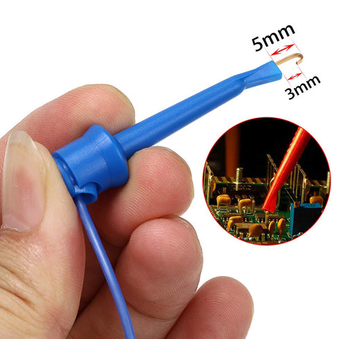 Sumnacon 5 Pcs Multimeter Electrical Test Dual Lead Test Hook Clips, 5 Colors Silicone Flexible Test Cables