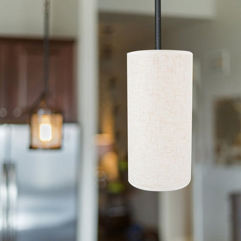 Artibetter Drum Cylinder Lamp Shade, Linen Lamp Shade Spider Construction Replacement Pendant Light Covers