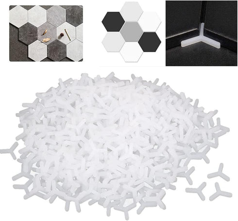 Tile Spacers,Wall Floor Tile Plastic Y Type Spacers Tiling Tools 3mm White 1000pcs
