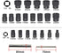 22 Set, 1/2" 3/8" Frozen Set, Pcs Bolt Nut Extractor and Drive Wheel Lock Removal Kit for Extracting Damaged, Stripped