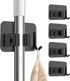 nacena 4 Pack No Drill Self Adhesive Broom Mop Holder Wall Mount