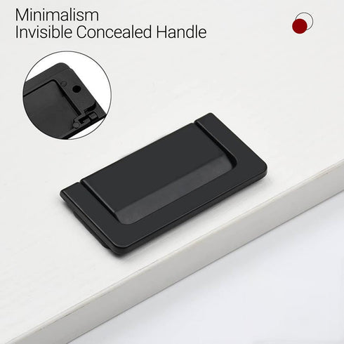 Common Metal Pulls: 3PCS Drawer Handle Pulls, Hidden Furniture Handle, Cabinet Door Pull Ring Handles with Screws