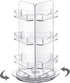 Spiareal Spinning Clear Business Card Holder, 3 Tier Rotating Display Stand for Appointment Cards, Acrylic Stand for