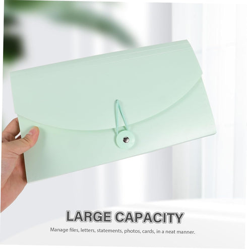EXCEART Portable Folder Organ Bag, B6 Bills Holder, Accordion Receipt Organizer for Bills and Receipts, Plastic Storage
