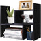 TY ARTS & CULTURE Expandable Wood Desktop Storage Organizer, Multipurpose Desk Bookshelf Case Display Shelf for Home