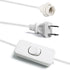 BigiWoon 20Ft Bulb E26 E27, 1 Pack Plug in Pendant Light Cord Kit - UL Lamp Cord with On/Off Switch and Socket White