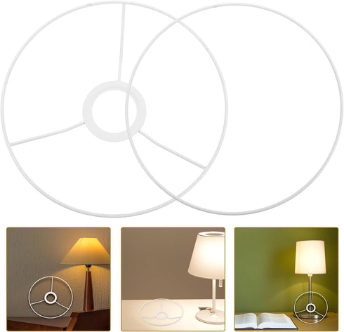 20Cm E27 DIY Round Lampshade Frame Diameter Metal Lampshade Accessory Ring for Base Pendant Ceiling Lamp Chandelier