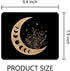 Black Gold Moon Mouse Pad, 9.4 x 7.9 Inch, Boho Non-Slip Rubber Mat for Desk