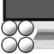Sibba 4 Pcs Office Cubicle Mirrors 360 Swivel - Stick-On Monitor Privacy Mirror,