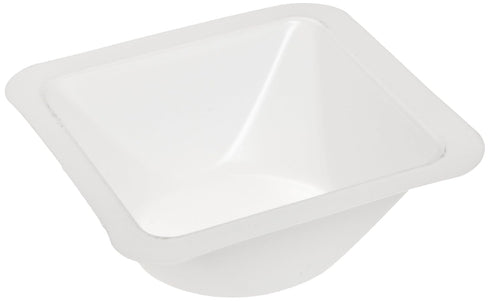 Anti-Static Medium-Sized Weigh Boats, Flat Bottom, Rounded Corners, 85 mL Capacity, Disposable, White, Pack of 500