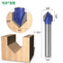 4PCS 90 1/4-Inch Set Wolfride Degree V Groove Router Bit Shank V Cut Router Bit