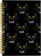 Knibeo Black Cat Notebook, Cute Spiral Journal for Cat Lovers Girls Women, Cat Mom Gifts, 5.5x8.3