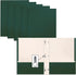 Better Office Products Dark Green 2 Pocket Folders with Prongs, 50 Pack, Letter Size, Matte Texture