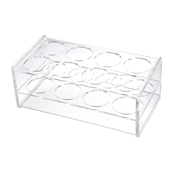 YOKIVE Tube Rack Holder, PP for 100ml Lab Test Tubes (Clear, 8-Sockets)