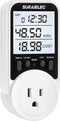 Suraielec Watt Meter - Plug-in Socket Power Meter, 90V-250V, Backlit Display, Auto Cost Calculator, Electricity Monitor
