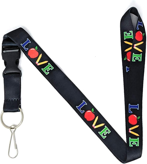 School Lanyards for Teacher | Keychain for School ID Badge and Keys | Durable Polyester Novelty Necklace