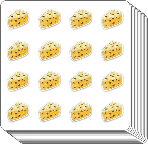GUVSPTI Cheese Dairy Food Planner Stickers, 0.5in Monthly Scrapbooking Arts Calendars Crafting 208-Pack