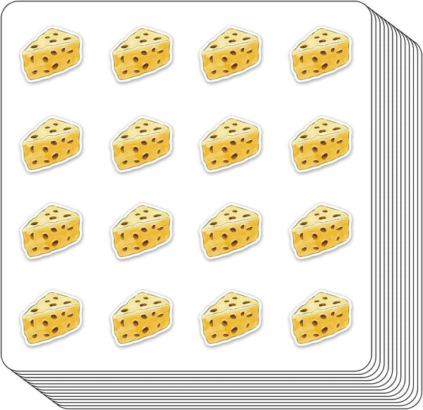 GUVSPTI Cheese Dairy Food Planner Stickers, 0.5in Monthly Scrapbooking Arts Calendars Crafting 208-Pack