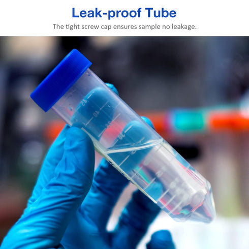 SimPure 50mL Centrifuge Tubes, 25 PCS Sterile Conical Tubes, Leak-Proof Screw Caps, Non-pyrogenic, DNase/RNase Free