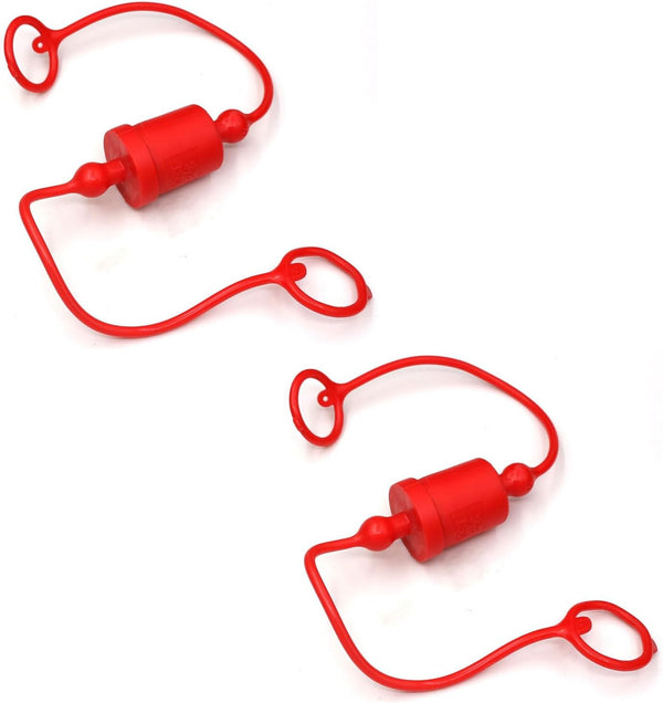 1/4 Hydraulic Coupler Dust Cap, ISO A Pioneer Style Male Female Hydraulic Quick Disconnects Port Plug Covers, 2Set