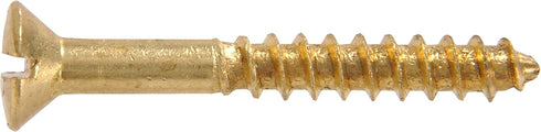 Hillman 1173 Brass Oval Head Slotted Wood Screw, 8 x 1 1/4 in., 30-Pack