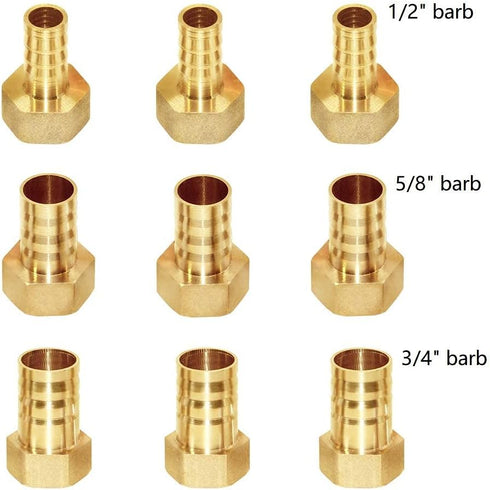 Joywayus 3 Way Shut Off Ball Valve, 3/4" Hose Barb Y Shaped Brass Fitting with 2 Switch