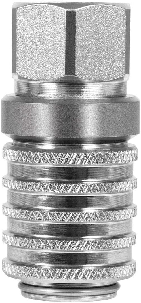 PD242 1/8" 1/4" 18 2.12" Series PD Steel Test Port and Diagnostic Equipment Quick Coupler with Female Pipe Thread, Body