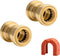 QuickFitting 1 Inch Push Fit Coupling, Patented Design for Superior Sealing, Push to Connect Brass Plumbing Pipe Fitting