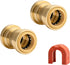 QuickFitting 1 Inch Push Fit Coupling, Patented Design for Superior Sealing, Push to Connect Brass Plumbing Pipe Fitting