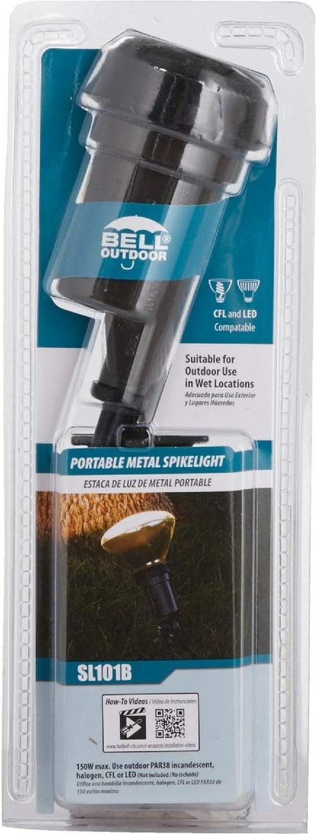 SL101B 38 Bulb 75-150 Hubbell-Bell Portable Spike Light Par Bronze Finish, Watt