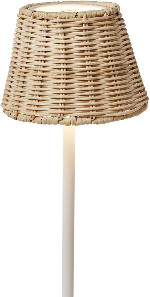 Artisanal Rattan Lamp Shade with Straight Edge Design