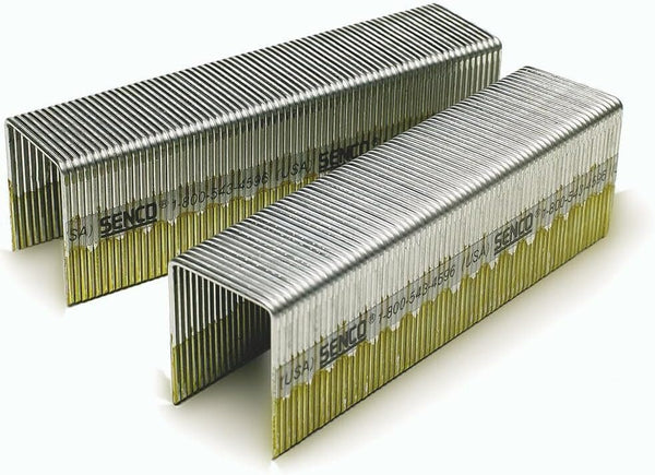 Senco 18 Gauge by 1/4-inch Crown by 5/8-inch Leg Electro Galvanized Staples, 1,200 per box, A800629