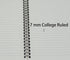 Yansanido 6 Pcs A5 Spiral Notebook, Thick Plastic Black Hardcover, 7mm College Ruled, 80 Sheets - 160 Pages