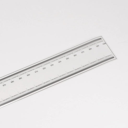 Film Flexible Ruler 100cm 0.1mm Scale with R Angle & Width Lines Transparent PET Plastic Folding Straight Ruler